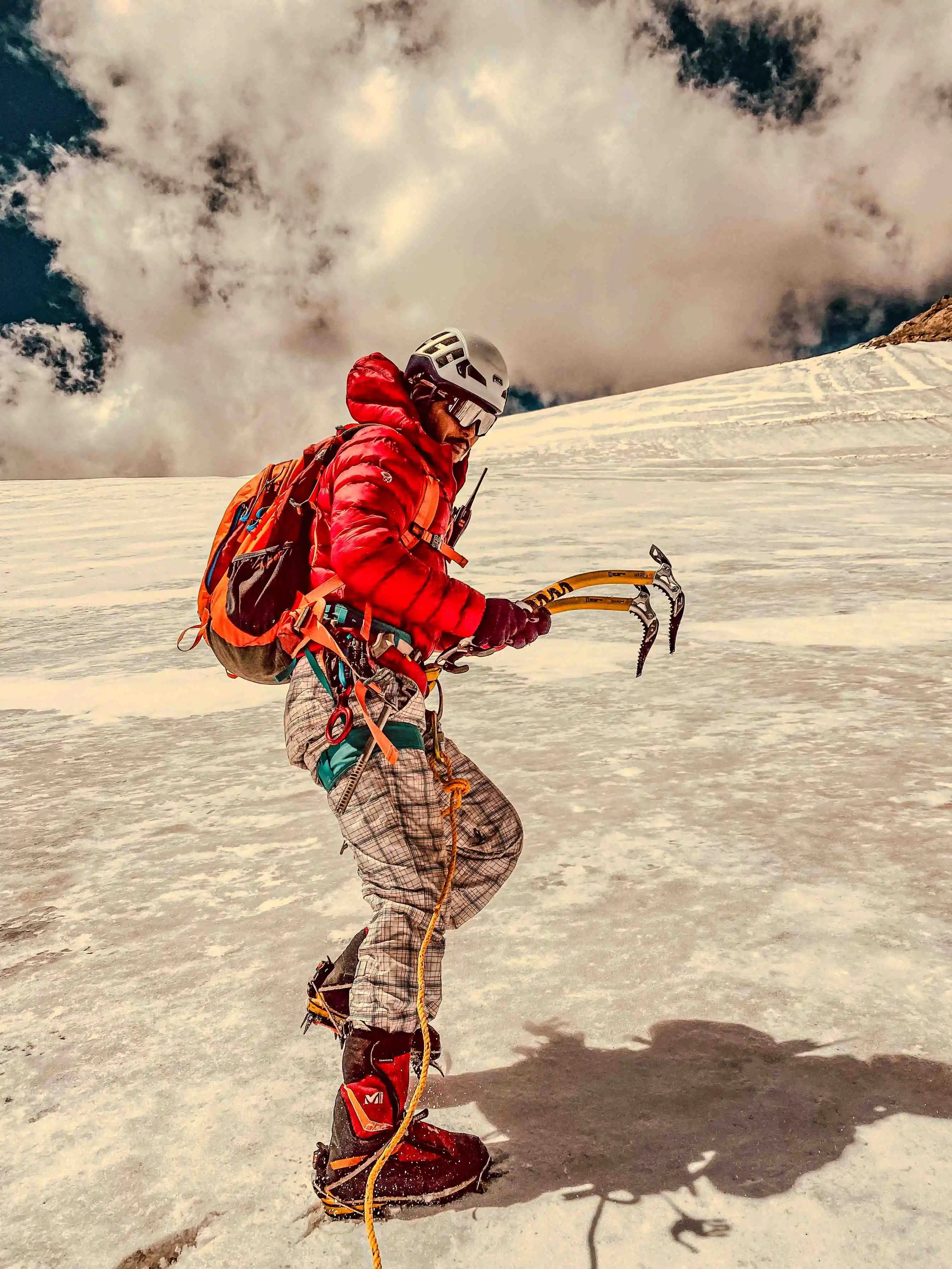 Portrait of Ricky Mountaineer, expert mountaineer at White Expedition